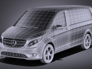 Mercedes-Benz Vito Panel Van 2017 vray 3D Model