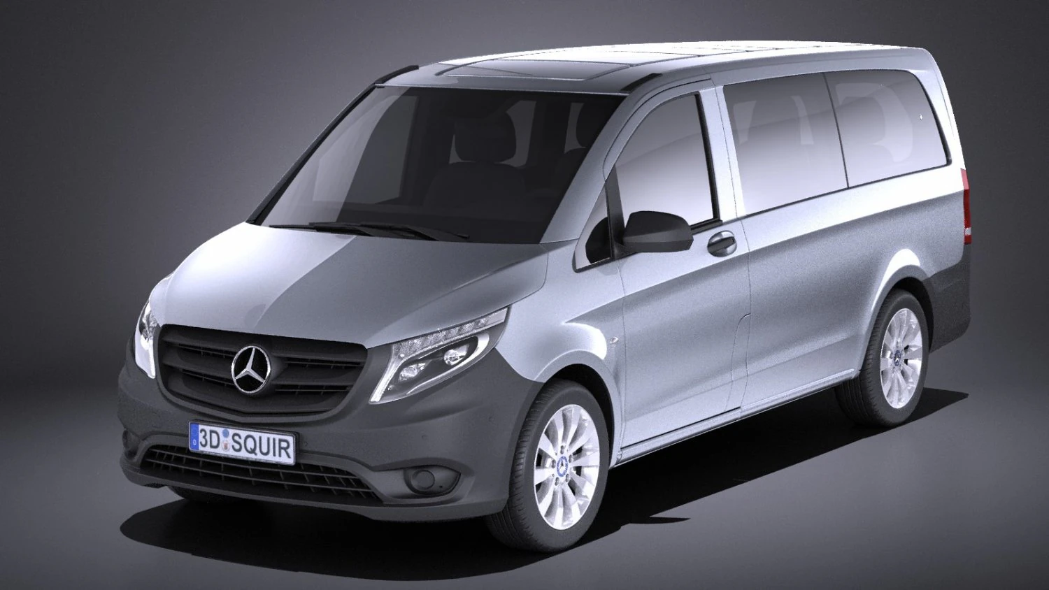 Mercedes-Benz Vito Tourer 2017 vray 3D Model .c4d .max .obj .3ds .fbx .stl .blend