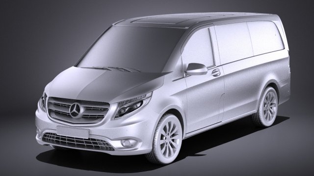 mercedes-benz vito tourer 2017 vray 3D Model in Van and Minivan