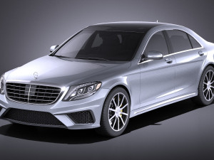 Mercedes-Benz S-class S63 AMG 2016 vray 3Dモデル
