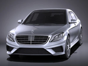 Mercedes-Benz S-class S63 AMG 2016 vray 3D Model