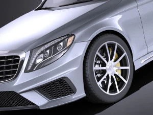 Mercedes-Benz S-class S63 AMG 2016 vray 3D Model