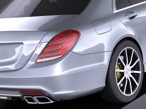 Mercedes-Benz S-class S63 AMG 2016 vray 3D Model