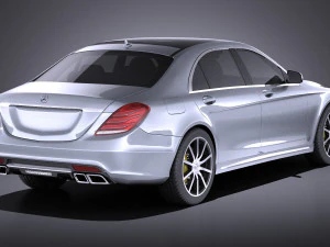 Mercedes-Benz S-class S63 AMG 2016 vray 3D Model