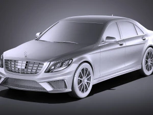 Mercedes-Benz S-class S63 AMG 2016 vray 3D Model