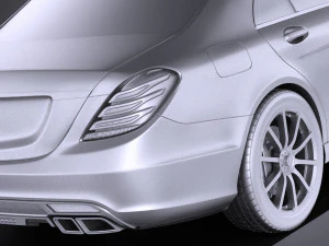Mercedes-Benz S-class S63 AMG 2016 vray 3D Model