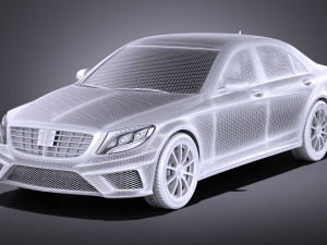 Mercedes-Benz S-class S63 AMG 2016 vray Modelo 3D