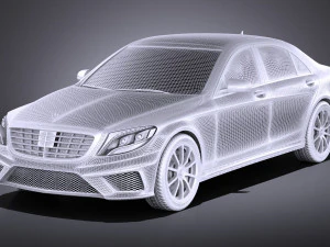 Mercedes-Benz S-class S63 AMG 2016 vray 3D Model