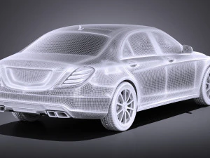 Mercedes-Benz S-class S63 AMG 2016 vray 3D Model