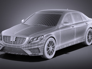 Mercedes-Benz S-class S63 AMG 2016 vray Modelo 3D