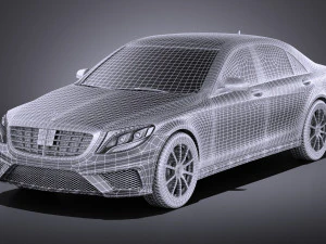 Mercedes-Benz S-class S63 AMG 2016 vray 3D Model