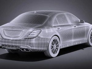 Mercedes-Benz S-class S63 AMG 2016 vray 3D Model