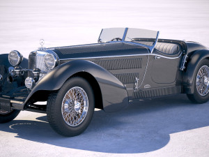 Mercedes-Benz SS Roadster 1930 Erdmannrossi 3D 모델