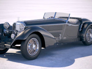 मर्सिडीज-बेंज एसएस रोडस्टर 1930 एर्डमैन्रोसी 3D मॉडल