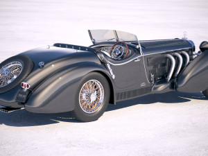Mercedes-Benz SS Roadster 1930 Erdmannrossi Modello 3D