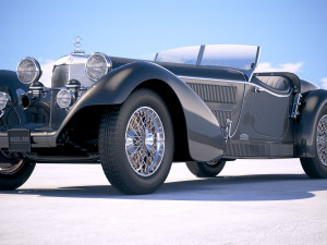 Mercedes-Benz SS Roadster 1930 Erdmannrossi Modello 3D