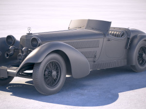 Mercedes-Benz SS Roadster 1930 Erdmannrossi Modello 3D