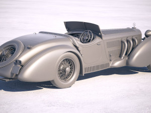 Mercedes-Benz SS Roadster 1930 Erdmannrossi Modello 3D