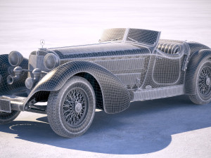 Mercedes-Benz SS Roadster 1930 Erdmannrossi Modello 3D