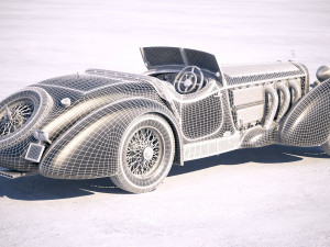 Mercedes-Benz SS Roadster 1930 Erdmannrossi Modello 3D