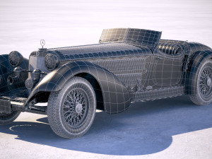 Mercedes-Benz SS Roadster 1930 Erdmannrossi Modello 3D