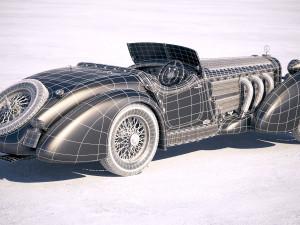 Mercedes-Benz SS Roadster 1930 Erdmannrossi Modello 3D