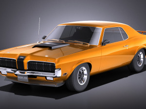Mercury Coguar 1970 vray 3D 모델