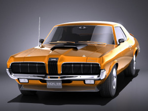 Mercury Coguar 1970 vray 3D Model