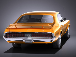 Mercury Coguar 1970 vray 3D Model