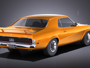 Mercury Coguar 1970 vray 3D Model