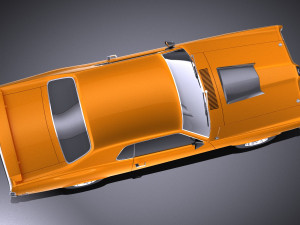 Mercury Coguar 1970 vray 3D Model