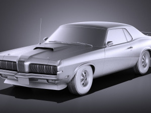 Mercury Coguar 1970 vray 3D Model