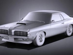 Mercury Coguar 1970 vray 3D Model