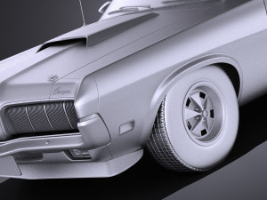 Mercury Coguar 1970 vray 3D Model