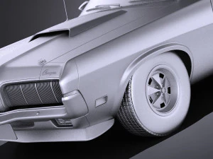 Mercury Coguar 1970 vray 3D Model