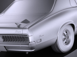 Mercury Coguar 1970 vray 3D Model