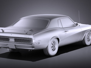 Mercury Coguar 1970 vray 3D Model