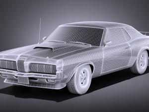 Mercury Coguar 1970 vray 3D Model