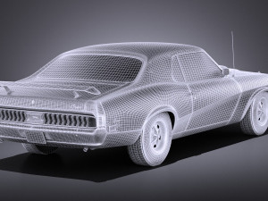Mercury Coguar 1970 vray 3D Model