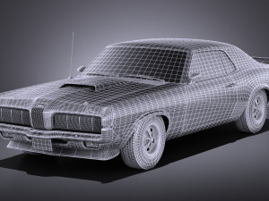 Mercury Coguar 1970 vray 3D Model
