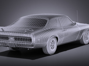 Mercury Coguar 1970 vray 3D Model