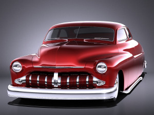 Mercury Coupe 1950 Led Sled Modèle 3D