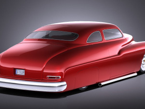 Mercury Coupe 1950 Led Sled Modèle 3D