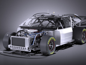 Nascar Toyota Camry Fedex Denny Hamlin 2017 vray Modèle 3D