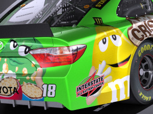 Nascar Toyota Camry MMS Kyle Busch 2017 vray Modelo 3D