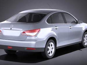 Nissan Almera 2013 vray 3D Model