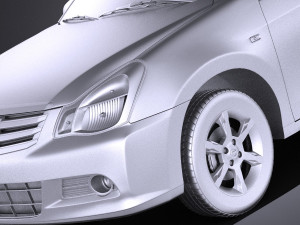 Nissan Almera 2013 vray 3D Модель