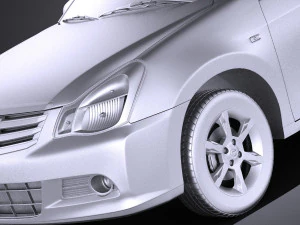 Nissan Almera 2013 vray 3D Model