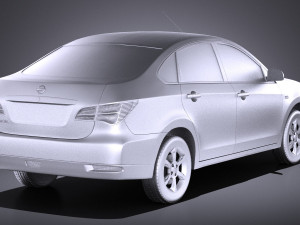 Nissan Almera 2013 vray 3D Модель