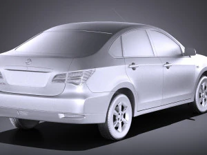 Nissan Almera 2013 vray 3D Model